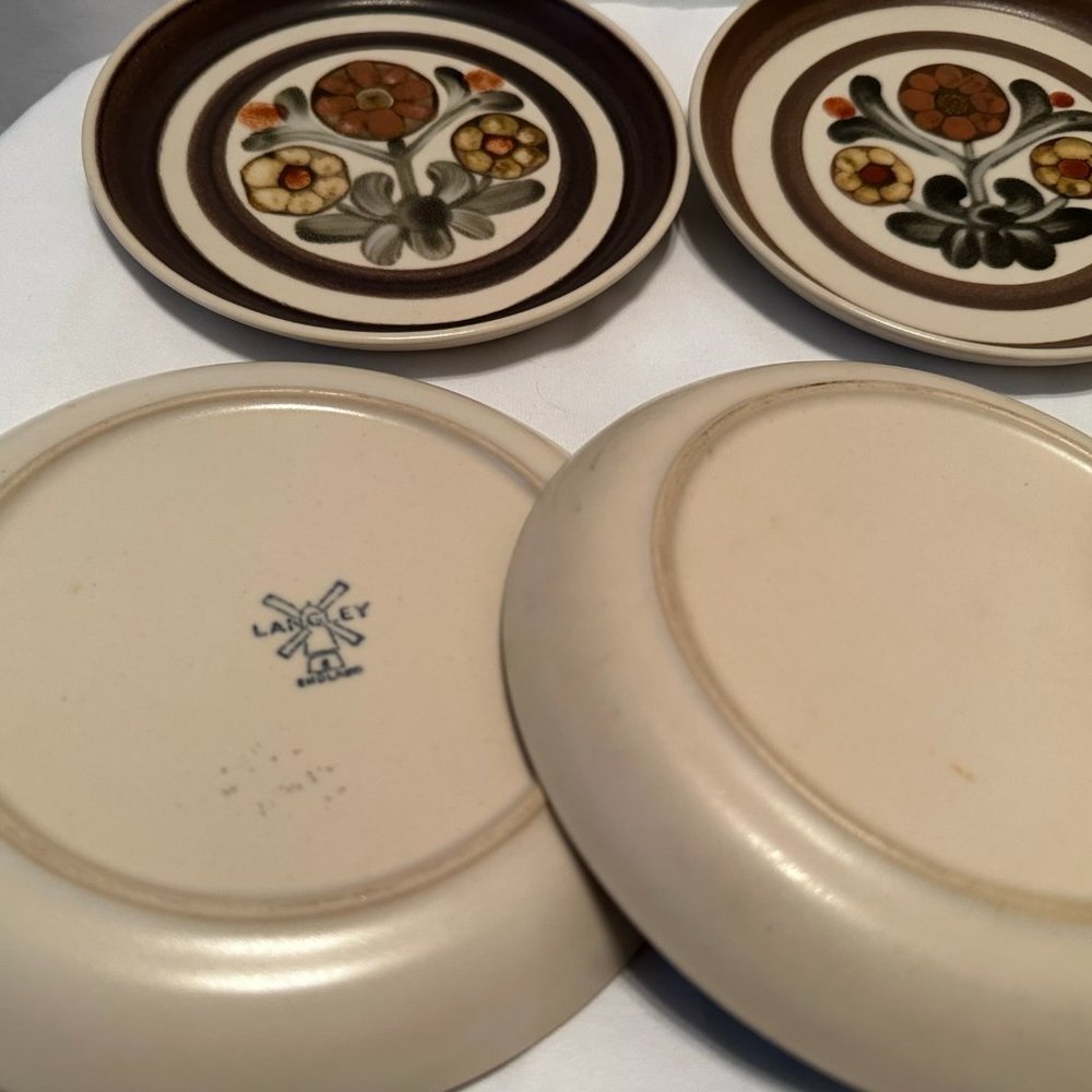DENBY-LANGLEY Mayflower Pattern 6.5" Tea/Bread and Butter Plates - Picture 3 of 3